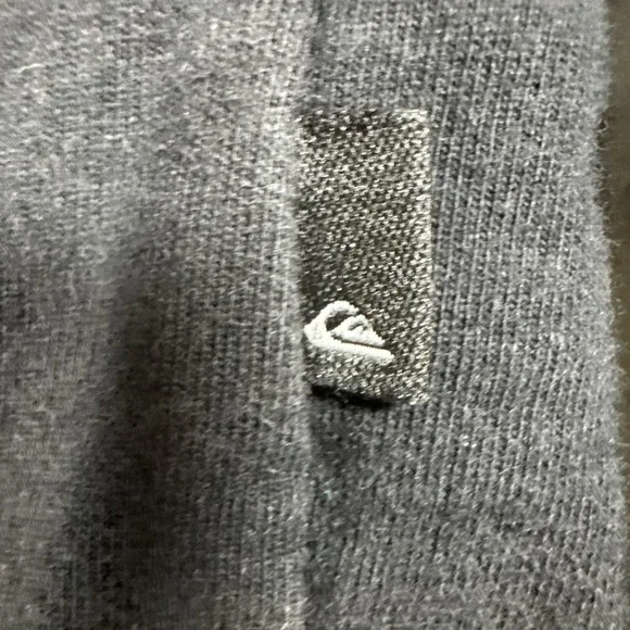 Vintage Quiksilver Hoodie Mens Large Black Pullover Skate Surfer Sweatshirt Y2K - Picture 3 of 14